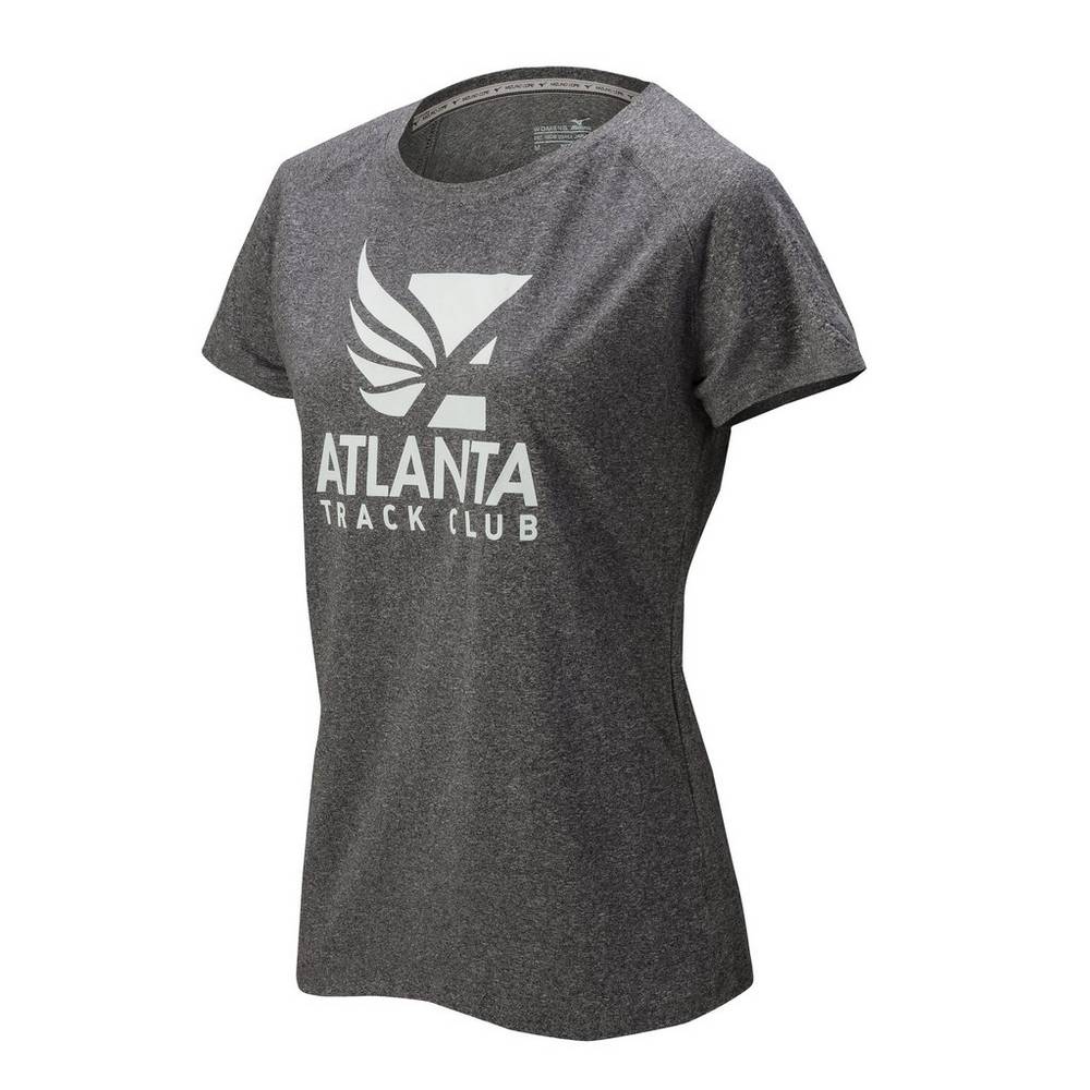 Womens Mizuno Atlanta Track Club Inspire 2.0 Running T-Shirts Dark Grey Philippines (JZTFQG496)